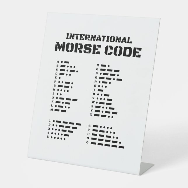 International Morse Code Pedestal Sign (Front)