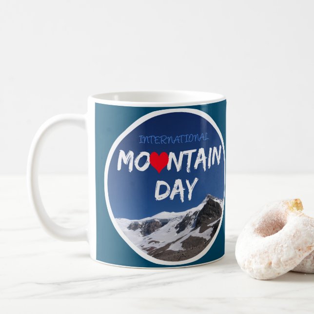 International Mountain Day Promotional Coffee Mug (With Donut)