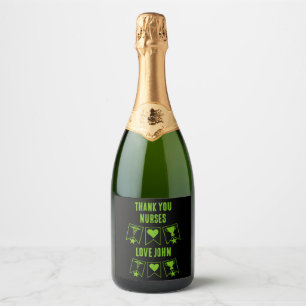 International Nurses Day Sparkling Wine Label