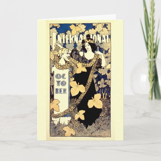 International October 1895 Vintage French Advert Card (Front)