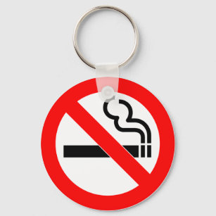 International official symbol no smoking sign key ring