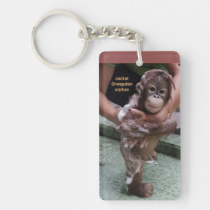 International Orangutan Day Cute Baby Jackat Key Ring