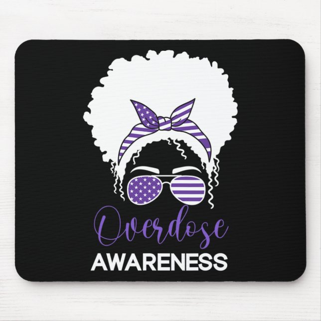 International Overdose Awareness Day 2022 Purple R Mouse Mat (Front)