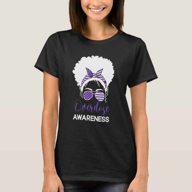 International Overdose Awareness Day 2022 Purple R T-Shirt (Front)