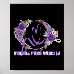 International Overdose Awareness Day In August. Poster