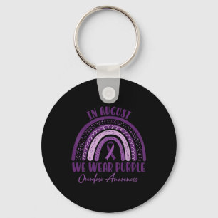 International Overdose Awareness Day Purple Boho R Key Ring