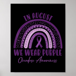 International Overdose Awareness Day Purple Boho R Poster
