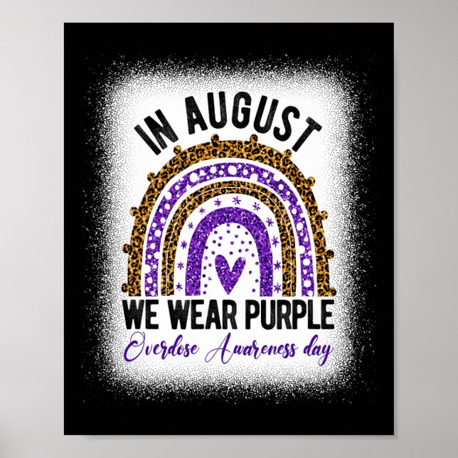 International Overdose Awareness Day Purple Rainbo Poster (Front)