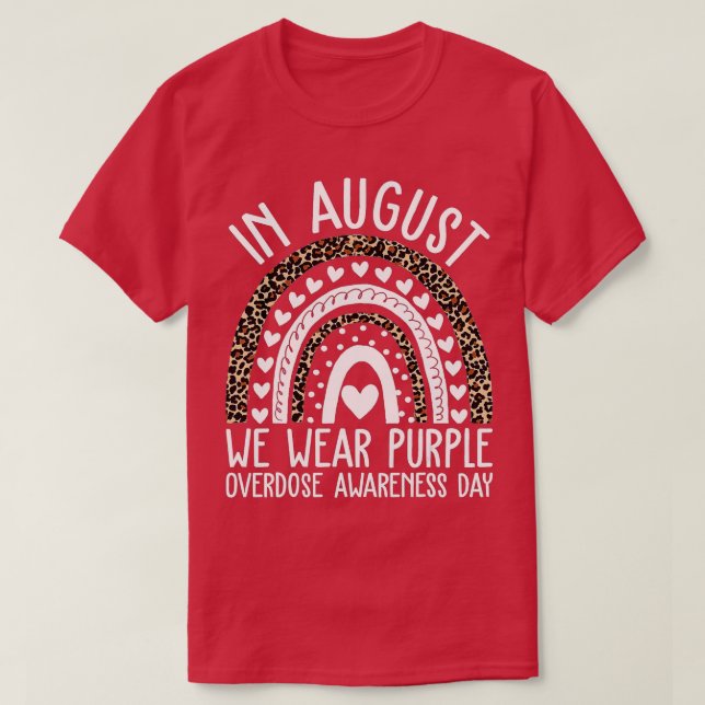International Overdose Awareness Day Purple Rainbo T-Shirt (Design Front)