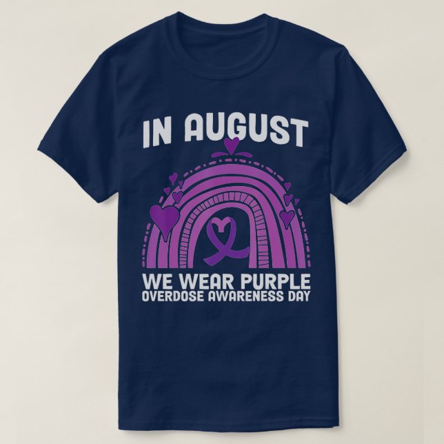 International Overdose Awareness Day Purple Rainbo T-Shirt (Design Front)