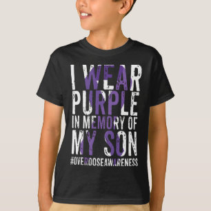 International Overdose Awareness Wear Purple Ribbo T-Shirt