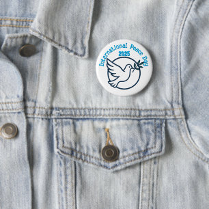 International Peace Day Dove 6 Cm Round Badge