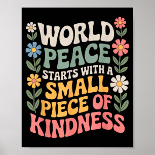 International Peace Day Insring World Kindness Day Poster