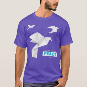 International Peace Day With Origami Doves T-Shirt