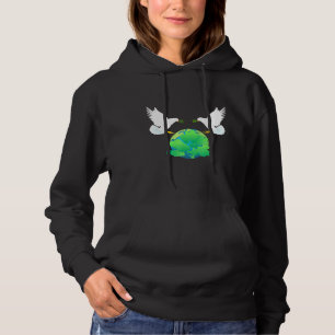International Peace Flag Peacebuilding Two Doves I Hoodie