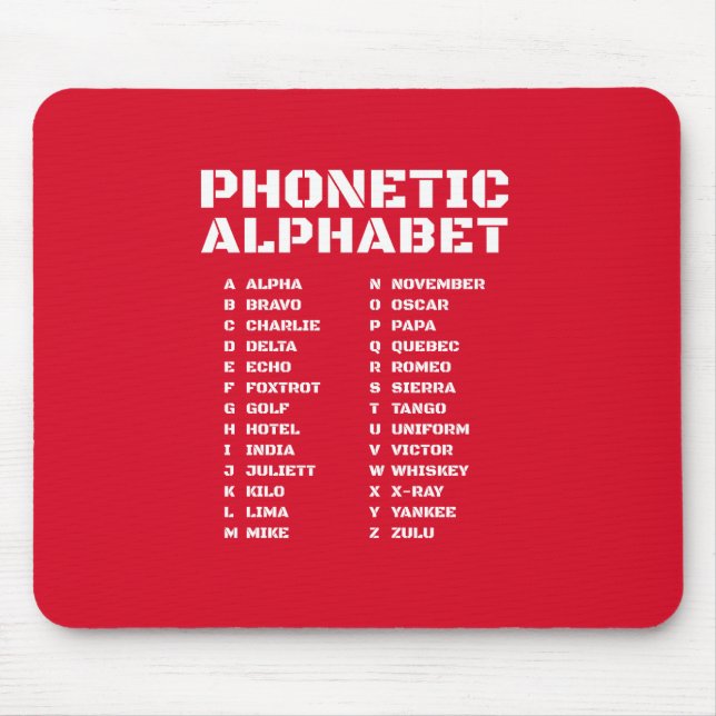 International Phonetic Alphabet Canada  Mouse Mat (Front)
