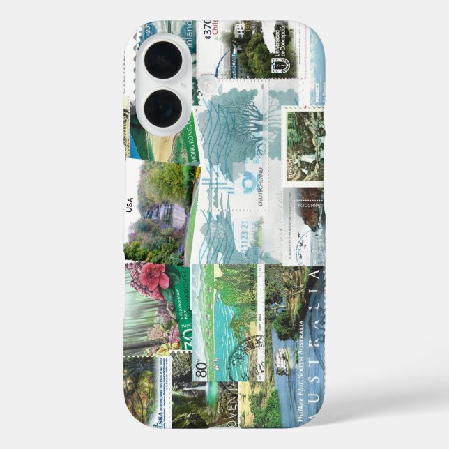International Postage Stamps - Landscapes  Case-Mate iPhone Case (Back)