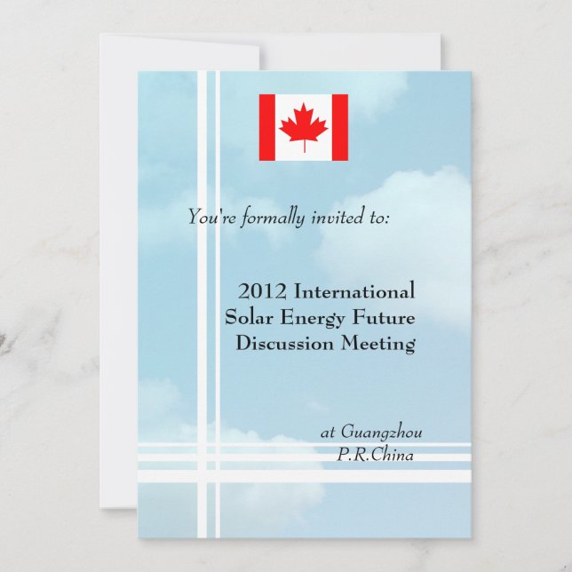 International, professional business meeting invitation (Front)