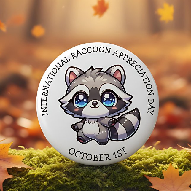 International Racoon Appreciation Day 6 Cm Round Badge (Creator Uploaded)
