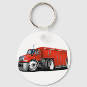International Red Delivery Truck Key Ring