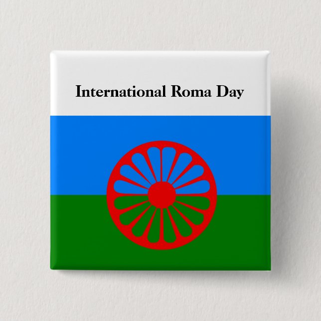 International Roma Day Button (Front)