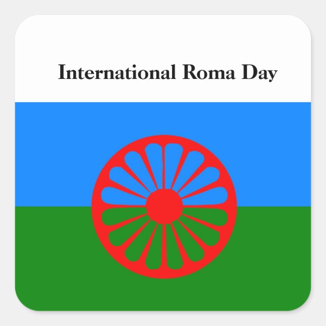 International Roma Day Flag Stickers (Front)