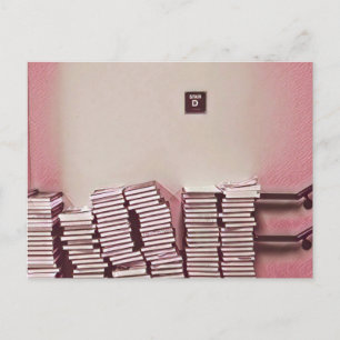 International school library day gift idea postcard