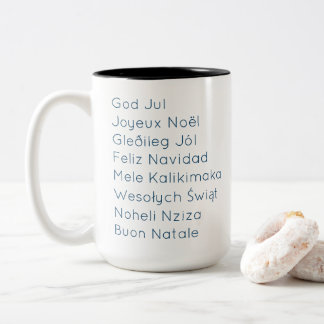 International Season's Greetings Two-Tone Coffee Mug