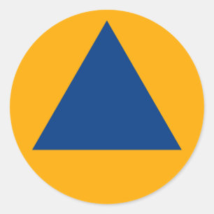 International Sign of Civil Defence Roundel Classic Round Sticker