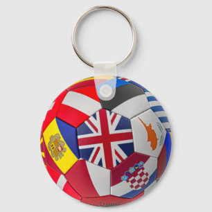 International Soccer Ball Key Ring