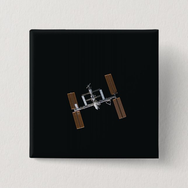 International Space Station 16 15 Cm Square Badge (Front)