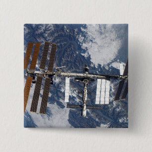 International Space Station 22 15 Cm Square Badge