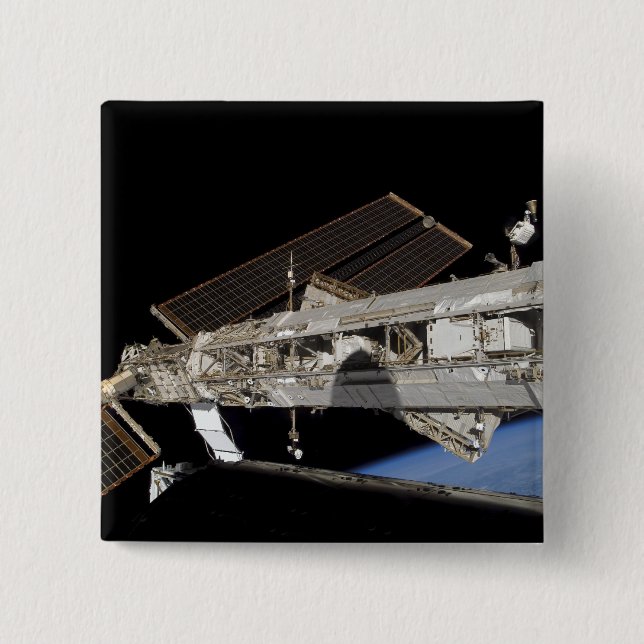 International Space Station 23 15 Cm Square Badge (Front)