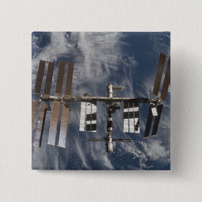 International Space Station 25 15 Cm Square Badge (Front)