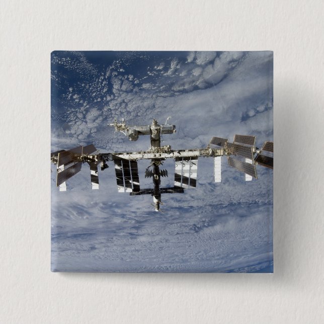 International Space Station 28 15 Cm Square Badge (Front)