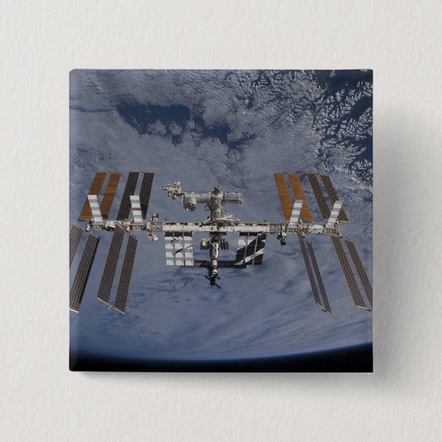 International Space Station 5 15 Cm Square Badge (Front)