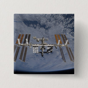 International Space Station 5 15 Cm Square Badge