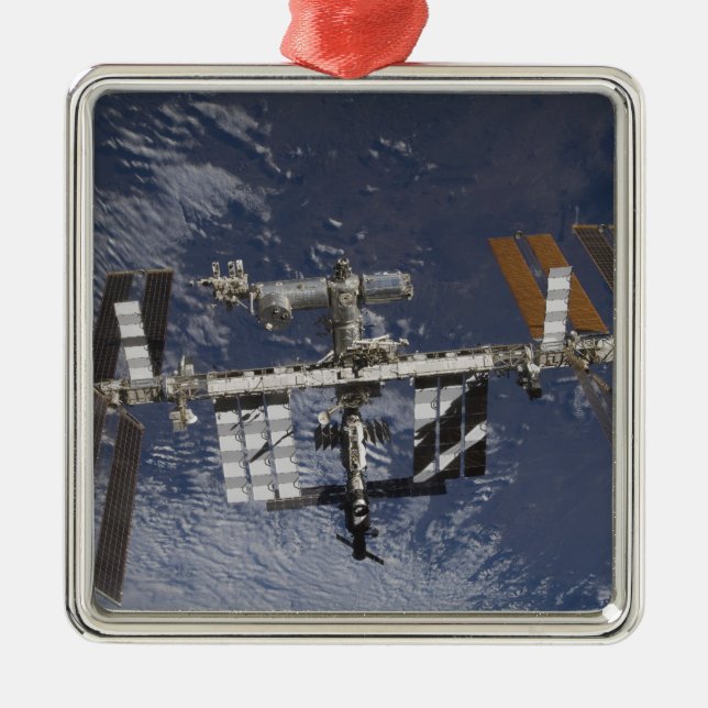 International Space Station in orbit Metal Tree Decoration (Front)