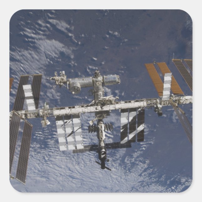 International Space Station in orbit Square Sticker (Front)