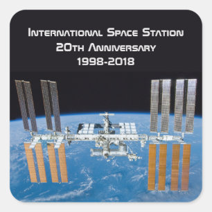 International Space Station ISS 20th Anniversary Square Sticker