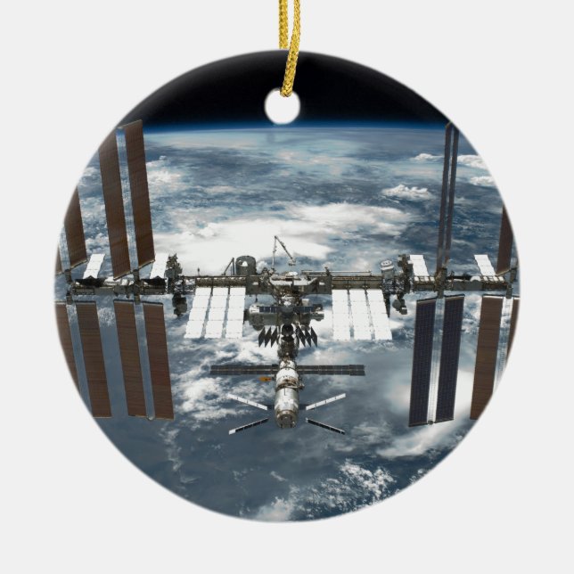 International Space Station ISS, Endeavour 2011 Ceramic Tree Decoration (Front)