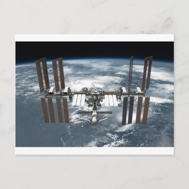International Space Station ISS, Endeavour 2011 Postcard (Front)