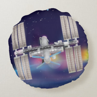 International Space Station Round Cushion