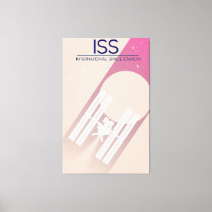 International Space Station space art. Canvas Print