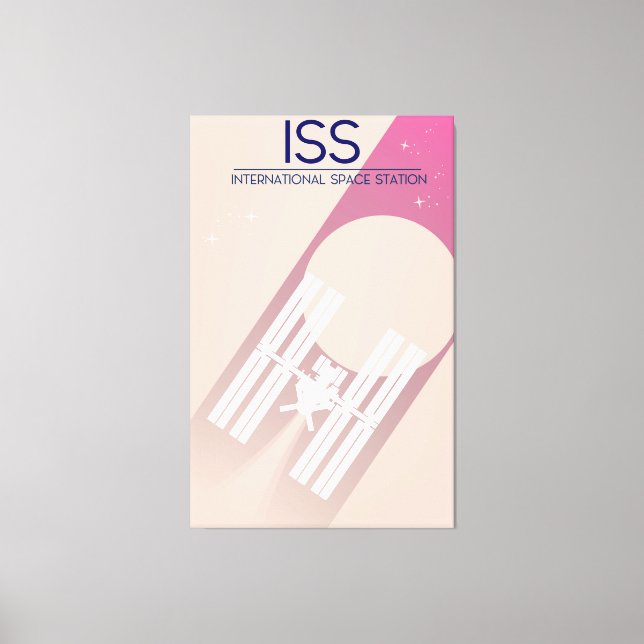 International Space Station space art. Canvas Print (Front)