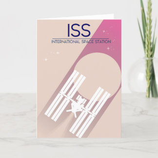 International Space Station space art. Holiday Card