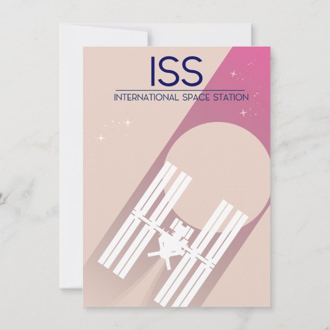 International Space Station space art. Invitation (Back)