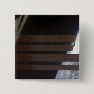 International Space Station's solar array panel 15 Cm Square Badge