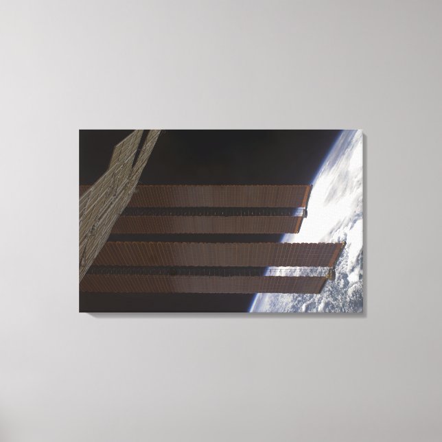 International Space Station's solar array panel Canvas Print (Front)