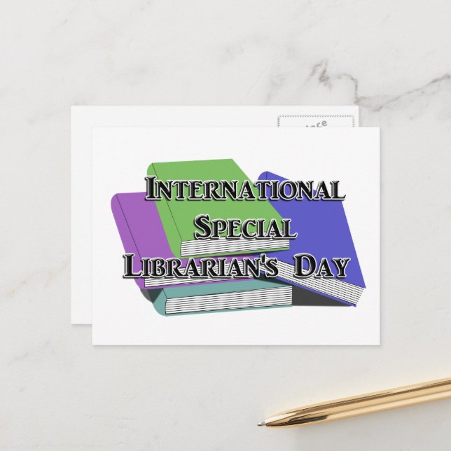 International Special Librarian's Day Postcard (Front/Back In Situ)